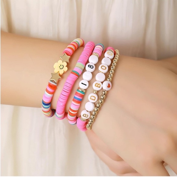 5for$10 Taylor Swift Album Inspired Swiftie Forever Bracelets 5Pc Bracelet - Picture 6 of 8